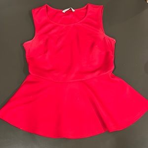 Red peplum top
